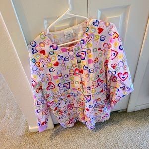 S Hearts Scrub Jacket